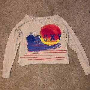 Roxy Graphic Cropped Sweatshirt